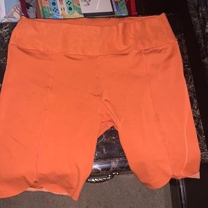 Orange Nike Bike Shorts